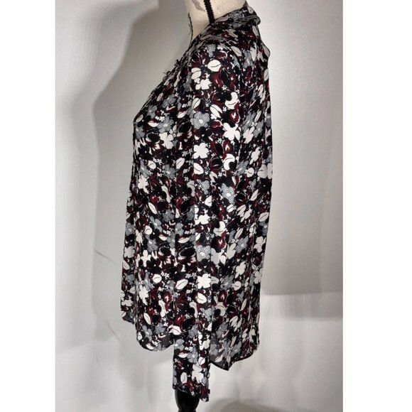 Veronica Beard Goldie Floral Pintuck Blouse 100% Silk, Womens Size 8 - Picture 3 of 6